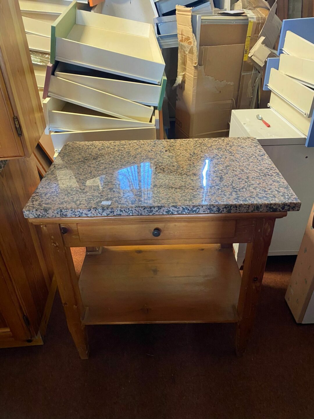 Tavolino con piano in marmo S-1234