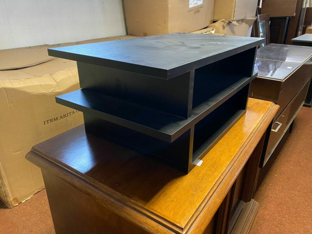 Mobile nero per tv due pezzi S-1297 - immagine 2
