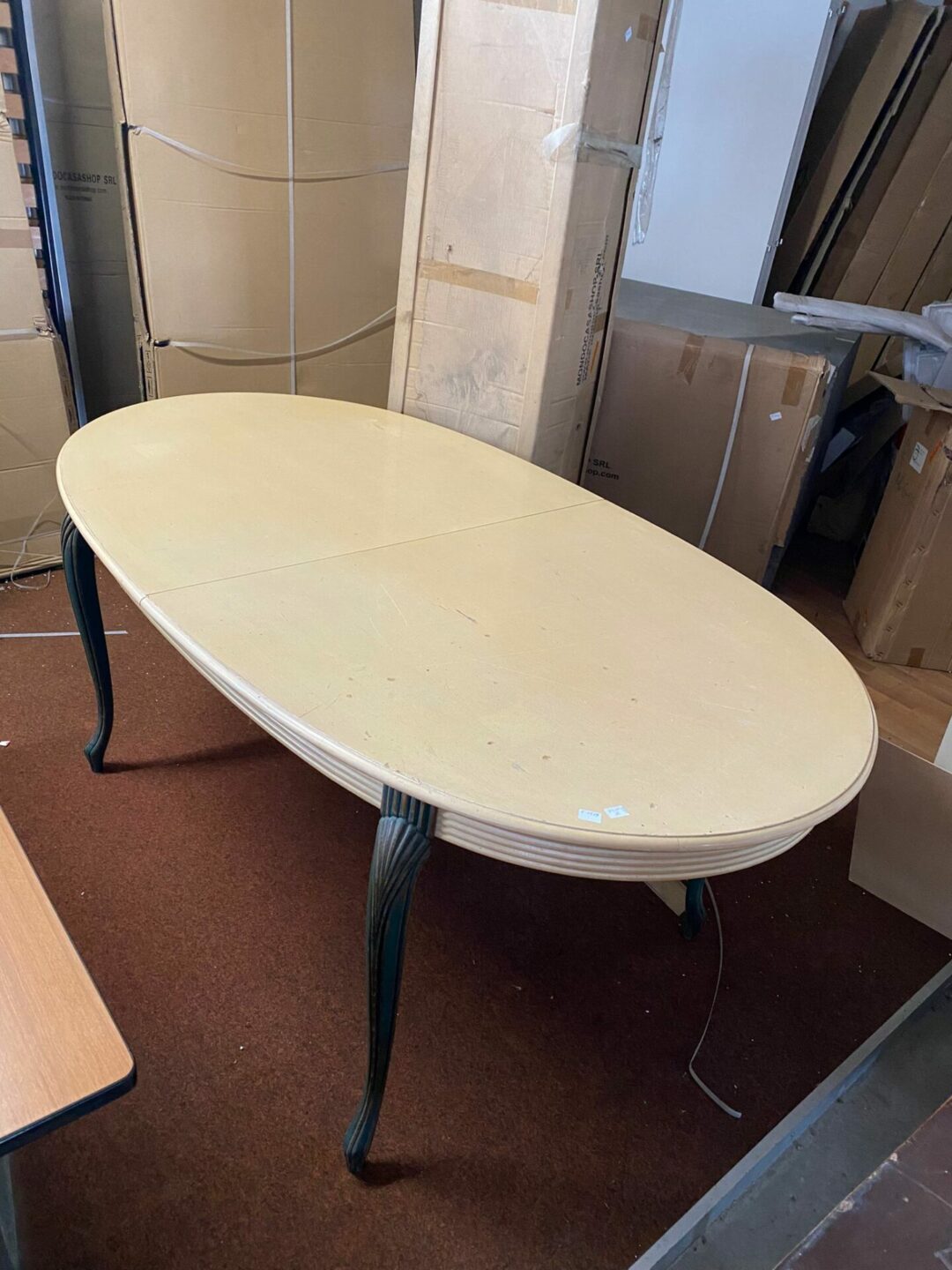 Tavolo ovale con struttura in legno S-1319 ( IN REGALO )