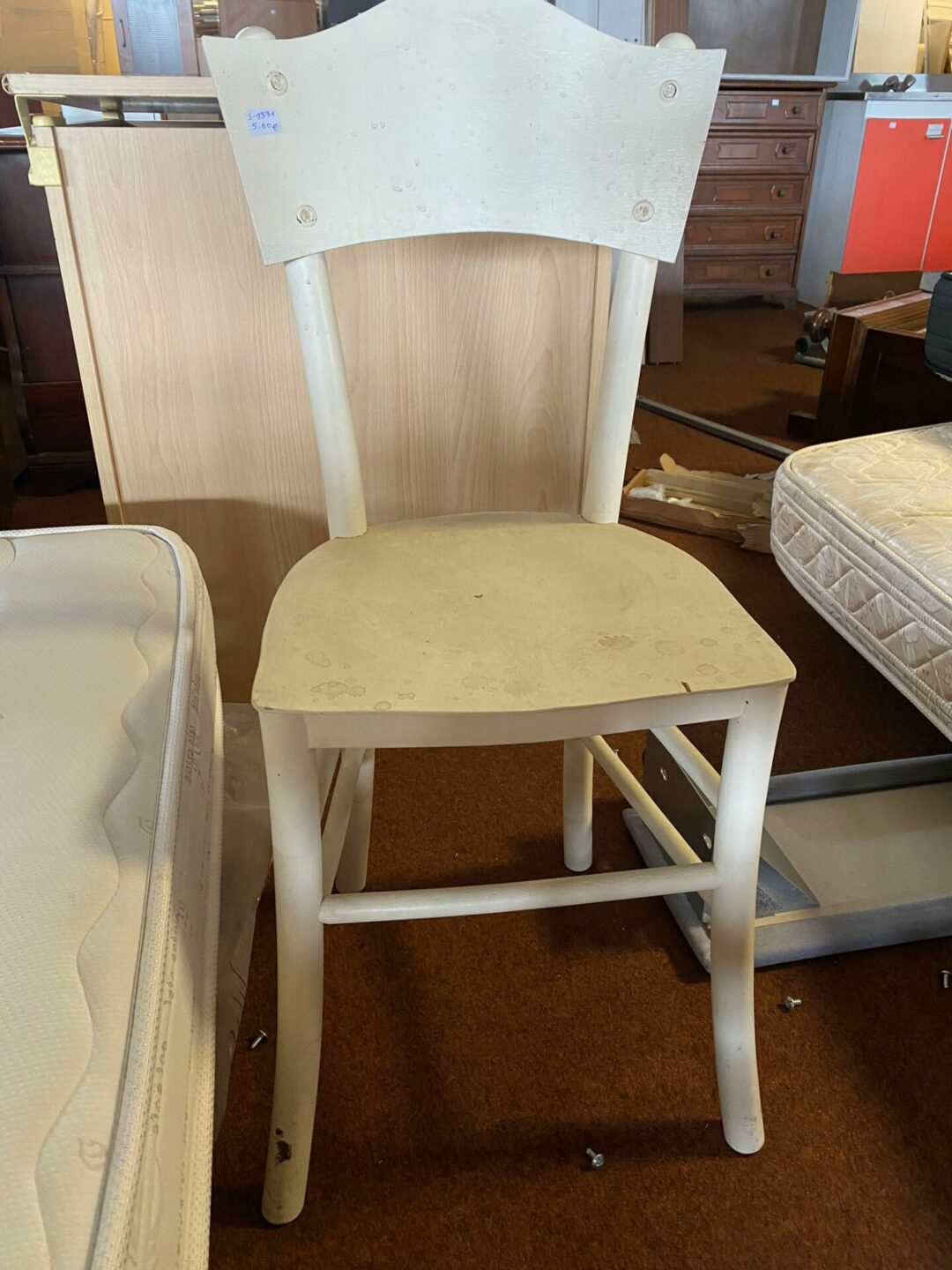 Sedia singola bianca in legno S-1331 - immagine 2
