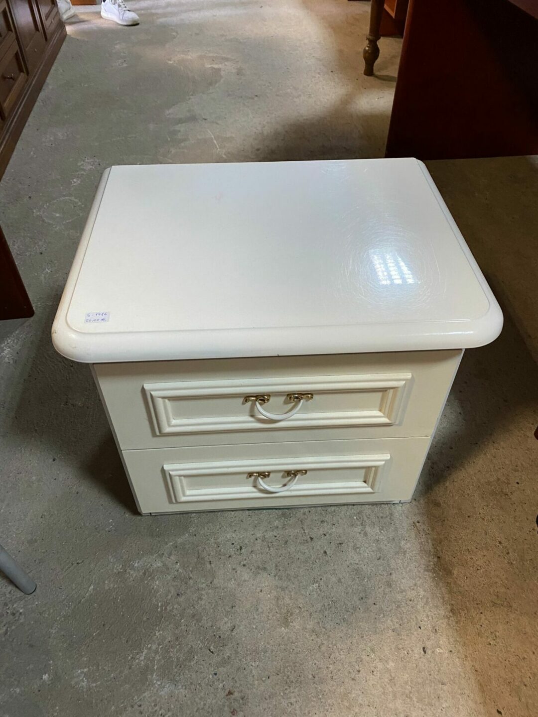 Comodino singolo bianco lucido S 1416