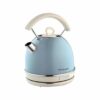 Ariete Bollitore elettrico per acqua senza fili cordless Capacità in litri 1,7 Potenza 2000 Watt colore Blu - Vintage - 2877/05