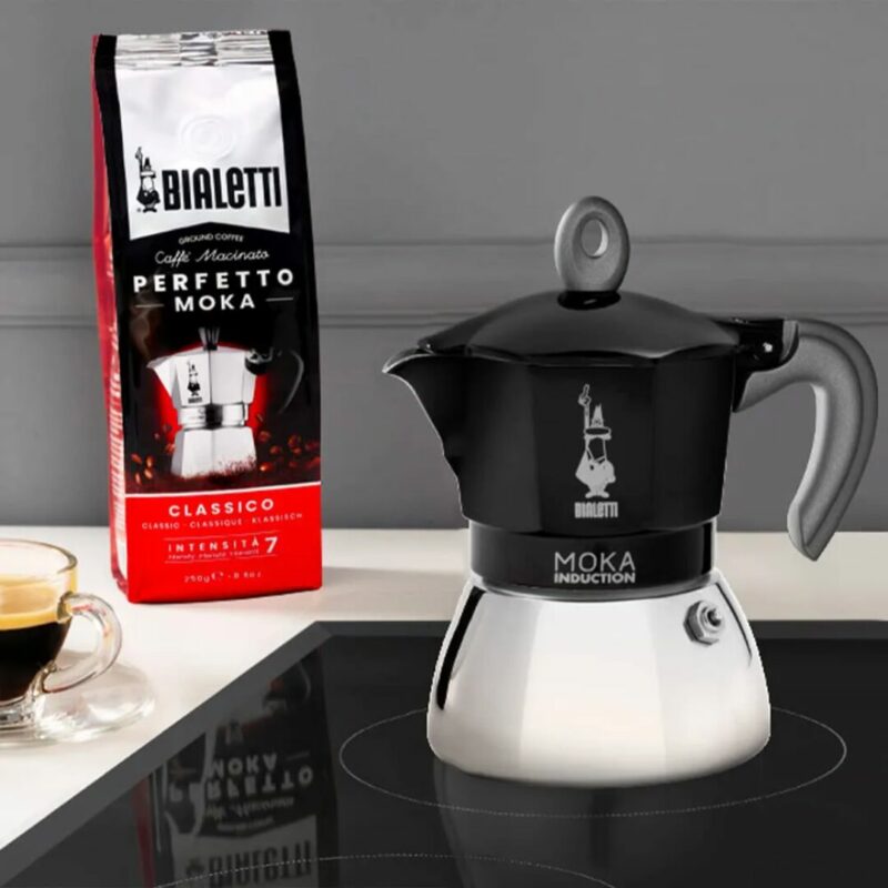 Bialetti Moka Induktion 6 Tazze Colore Del Prodotto: Nero. Argento. - 006936 - immagine 3