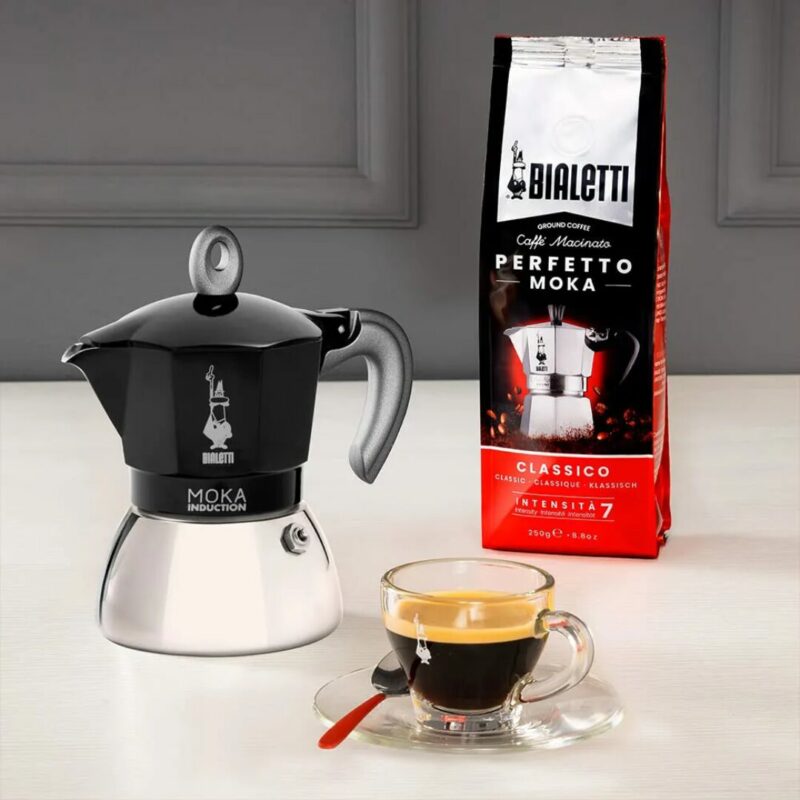 Bialetti Moka Induktion 6 Tazze Colore Del Prodotto: Nero. Argento. - 006936 - immagine 4
