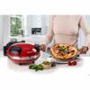 Forno Pizza Elettrico ARIETE Potenza 1200 Watt Timer con Pietra Refrattaria colore Rosso - 0909/00 - immagine 4