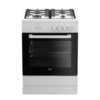 Cucina a Gas 4 Fuochi BEKO 60x60 cm con Coperchio colore Bianco - FSG62000DW - immagine 3