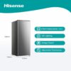 Frigorifero Monoporta HISENSE Statico Capacità 165 Litri colore Argento - RR220D4BDE - immagine 2