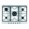 Piano Cottura 5 Fuochi SMEG a Gas da Incasso (1 bruciatore Wok) 70 cm colore Inox - SRV576-5