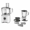 Robot da Cucina Multifunzione Moulinex 2.4 Litri Potenza 700 Watt 4 Velocità + Bicchiere Frullatore 1.8 Litri + Accessori | FP2461