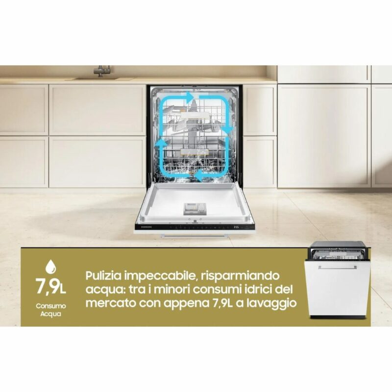 Lavastoviglie da Incasso Samsung 14 Coperti Classe A a Scomparsa Totale 60 cm - DW60CG880B - immagine 8