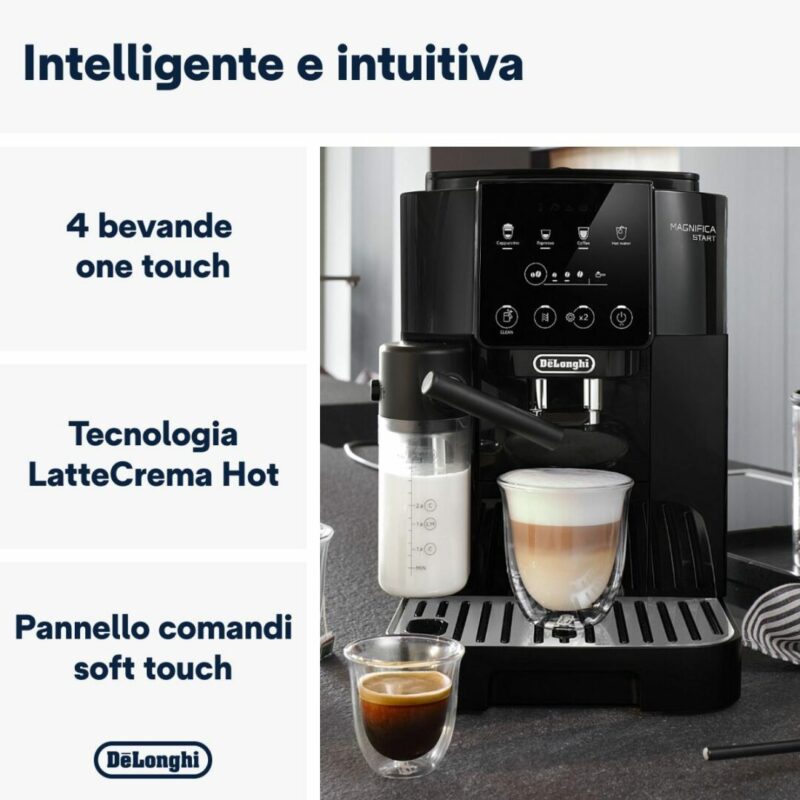 Macchina da caffè automatica De’Longhi Magnifica Start Black - ECAM220.60.B - immagine 2