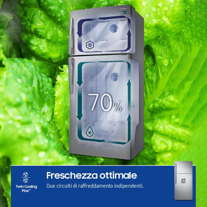 Samsung Frigorifero Doppia Porta Capacità 620 Litri Classe energetica E Raffreddamento No Frost colore Acciaio Inox - RT62K711RS - immagine 6