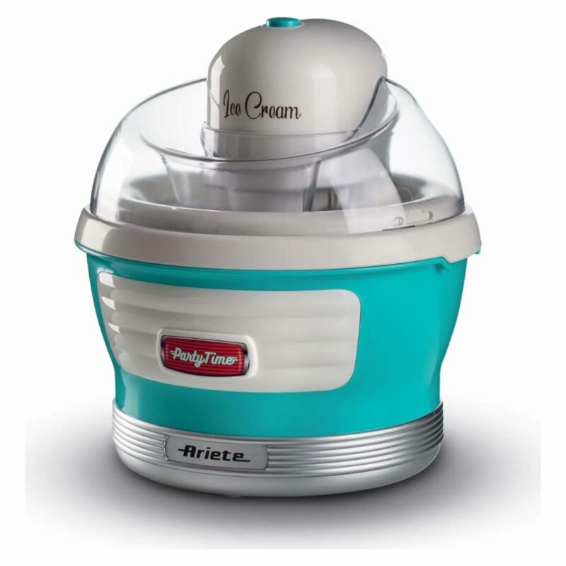 Ariete Macchina per Gelato Gelatiera Capacità 1,5 L Potenza 12W colore Bianco Azzurro - 643 Ice Cream Maker 00C064301AR0