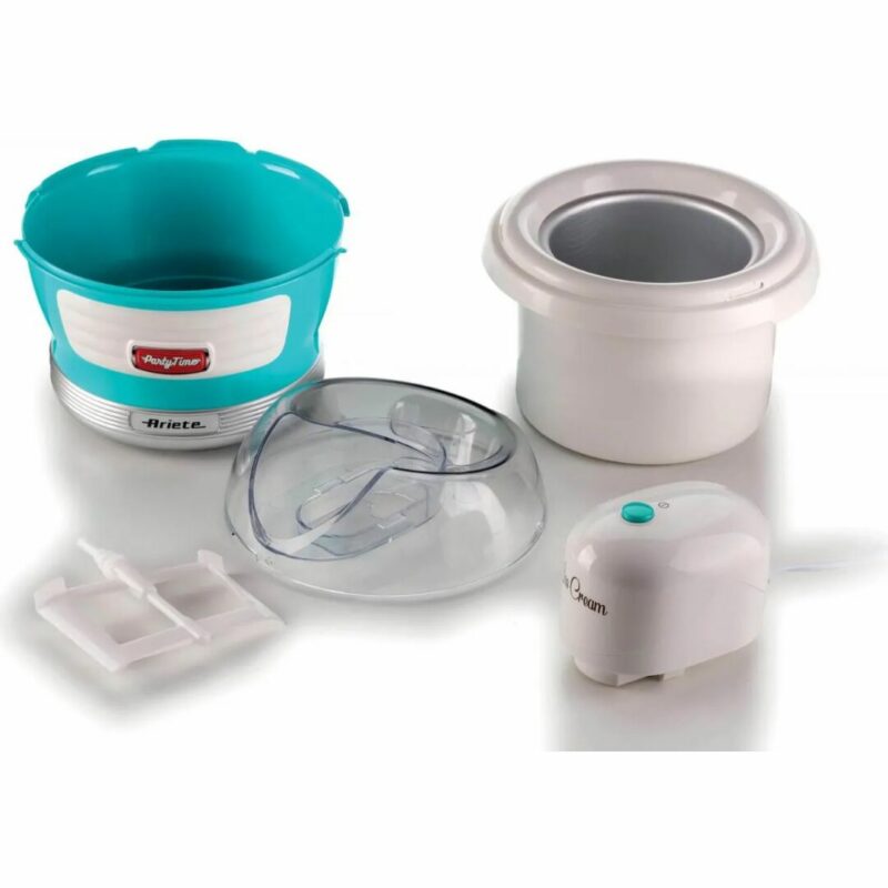 Ariete Macchina per Gelato Gelatiera Capacità 1,5 L Potenza 12W colore Bianco Azzurro - 643 Ice Cream Maker 00C064301AR0 - immagine 4