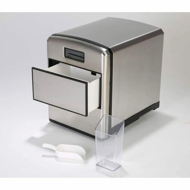 R.g.v. Macchina del Ghiaccio Fabbricatore di Ghiaccio Potenza 150 Watt Produzione 10 Kg/24h colore Acciaio - FG12D Mojito ICE - immagine 2