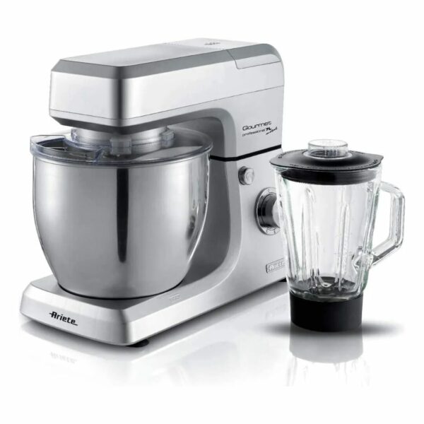 Ariete Impastatrice Planetaria Capacità Ciotola 7 Litri 6 Velocità Tasto Pulse Potenza 1200 W + Bicchiere Frullatore Capacità 1.5 Litri - 1598/10 Pastamatic Gourmet 7L