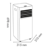 Condizionatore Portatile ARGO 10000 Btu /h Classe A - Iside - immagine 5