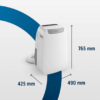 Condizionatore Portatile OLIMPIA SPLENDID con Pompa di Calore Classe A/A+ Deumidificatore WiFi - AIRPRO14HP - immagine 4