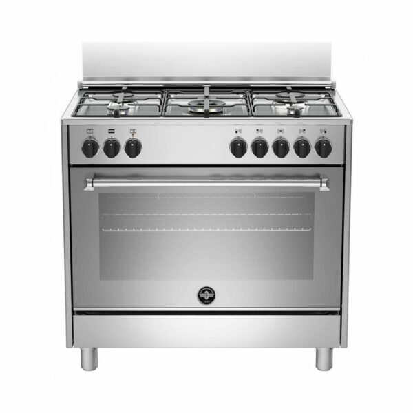 Cucina Libera installazione La Germania 5 Fuochi Gas Forno Elettrico Multifunzione Acciaio Inox AMN965EXV/24