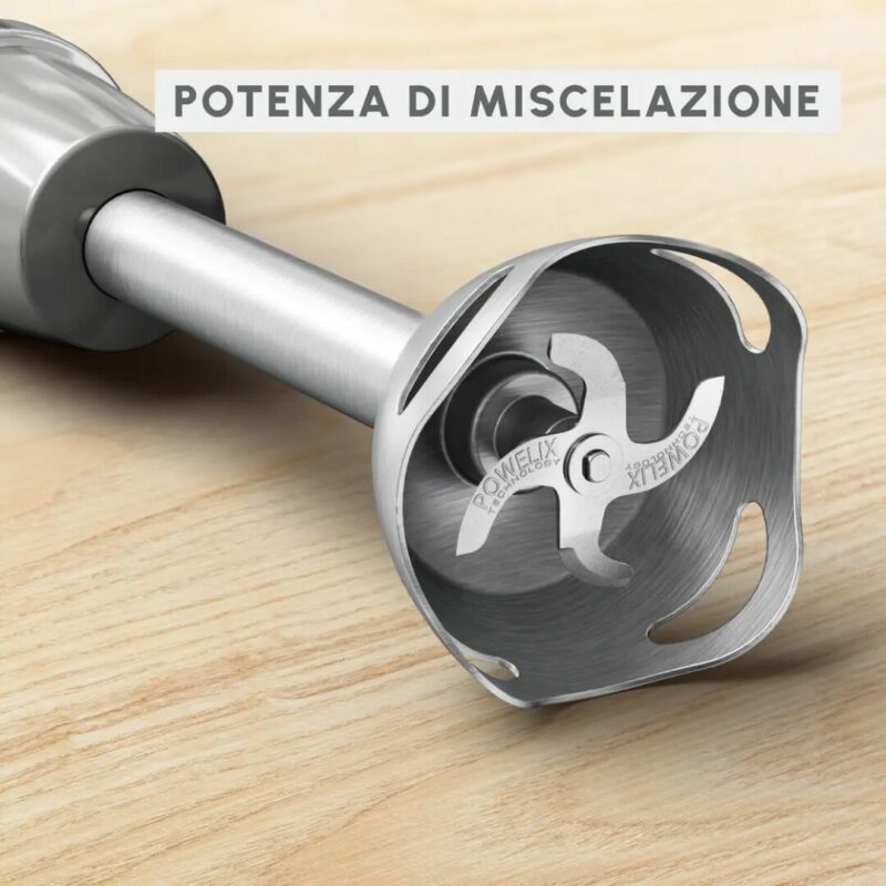 Moulinex Frullatore a Immersione Minipimer Capacità Ciotola 0,8 Litri Potenza 1000 Watt con Tritaghiaccio colore Grigio e Acciaio - DD672B - immagine 3