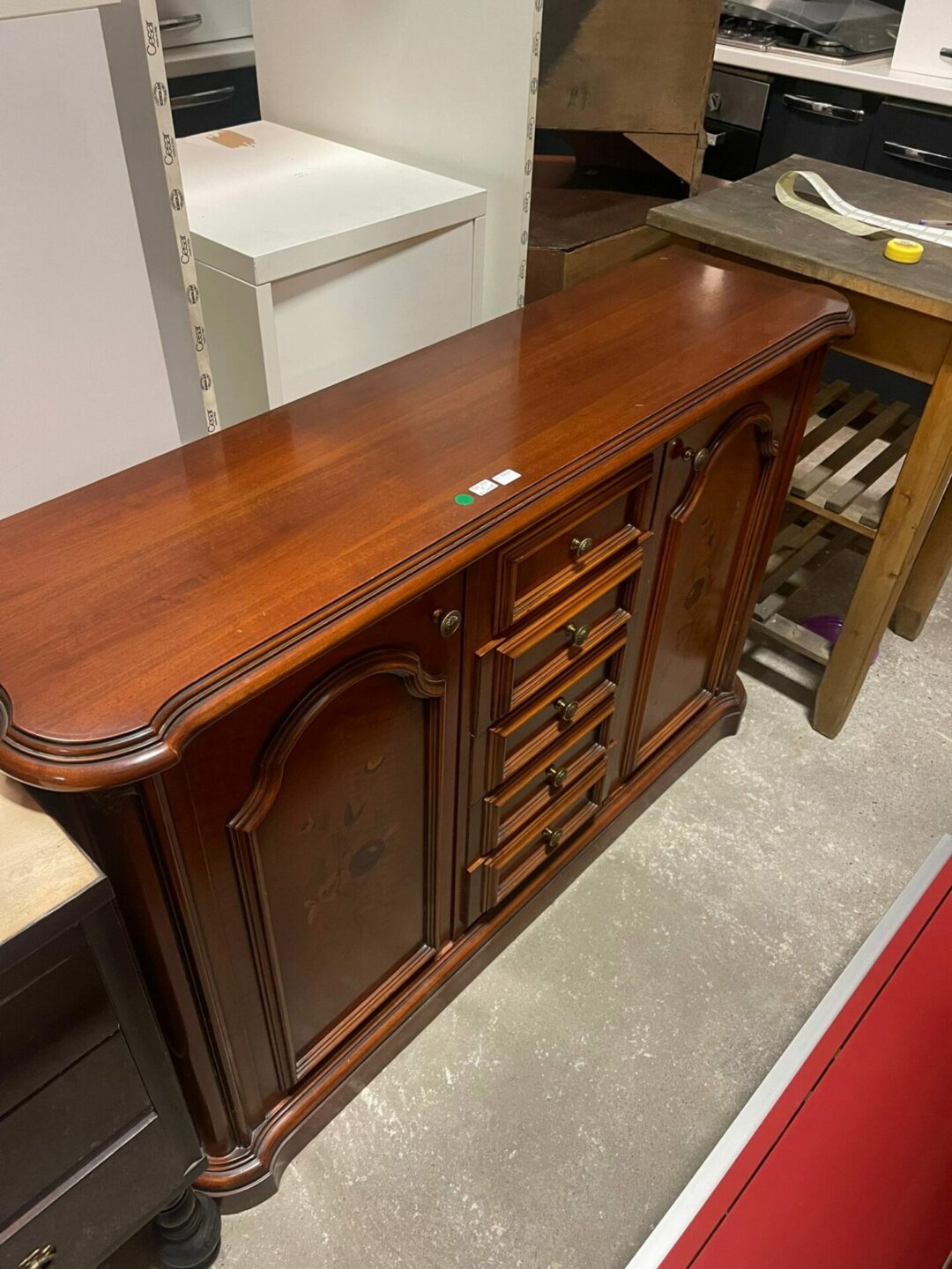 Mobile credenza in legno massiccio con 2 porte e cassetti c.v. Art.120 S 1744 - immagine 2
