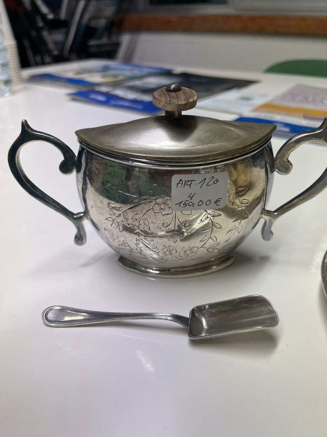 Set teiera Sheffield originale in argento 5 componenti C.V. ART.120 S 1562 - immagine 3