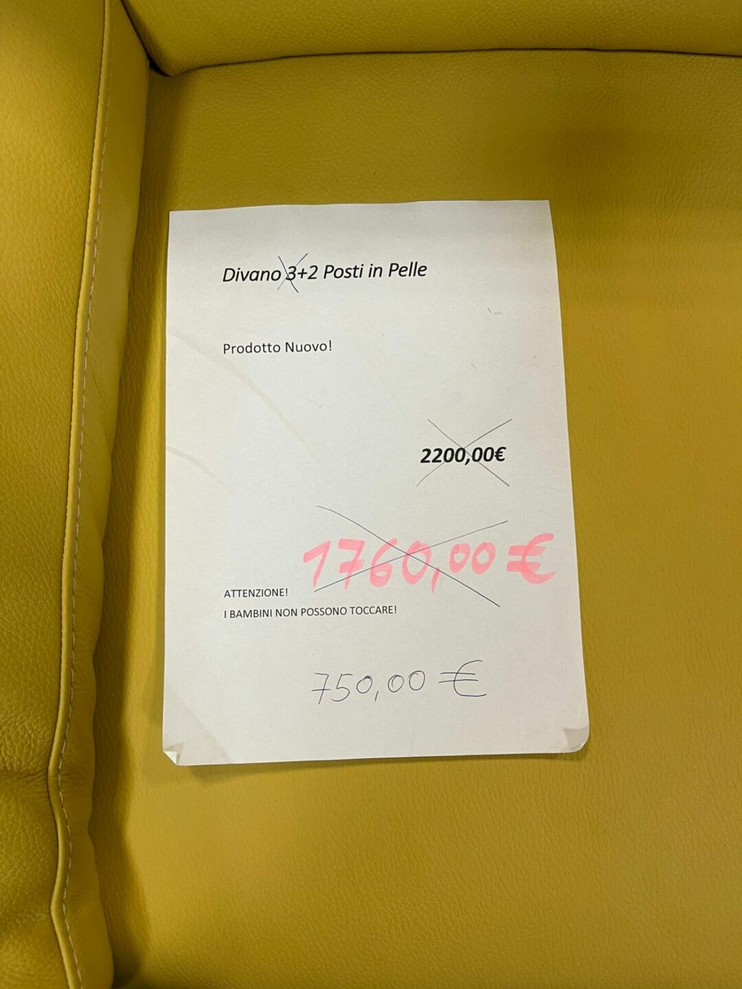 Divano nuovo 2 posti in pelle made in italy S 1591 - immagine 2