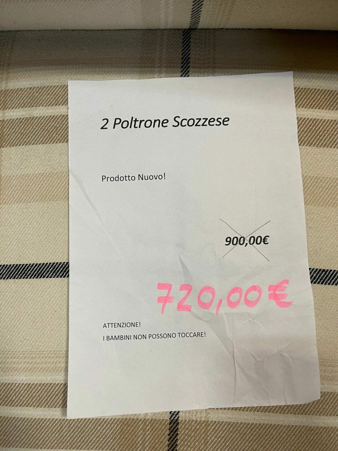 Set 2 poltrone nuove scozzesi made in italy S 1599 - immagine 3