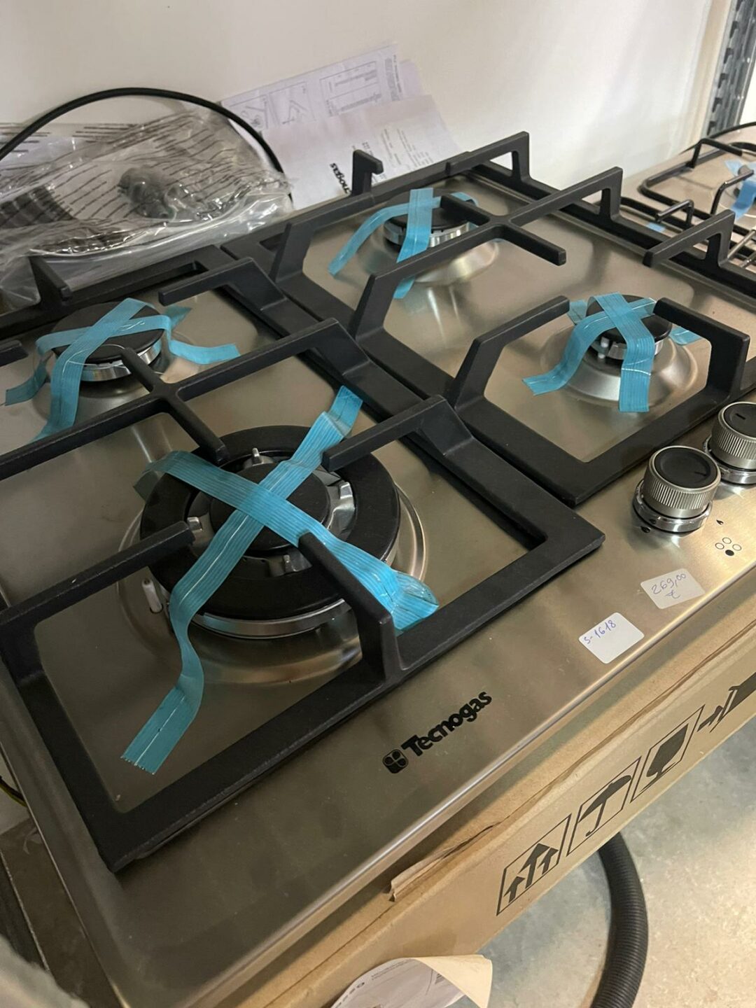 Piano cottura a 4 fuochi tecnogas prodotto nuovo con 2 anni di garanzia - h60gf4fgxs-60 cm da incasso S 1618