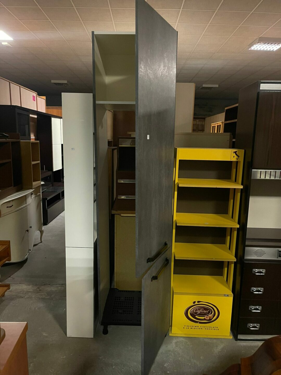 Mobile colonna per frigo da incasso/ mobile con ripiani da aggiungere S 1751 - immagine 2