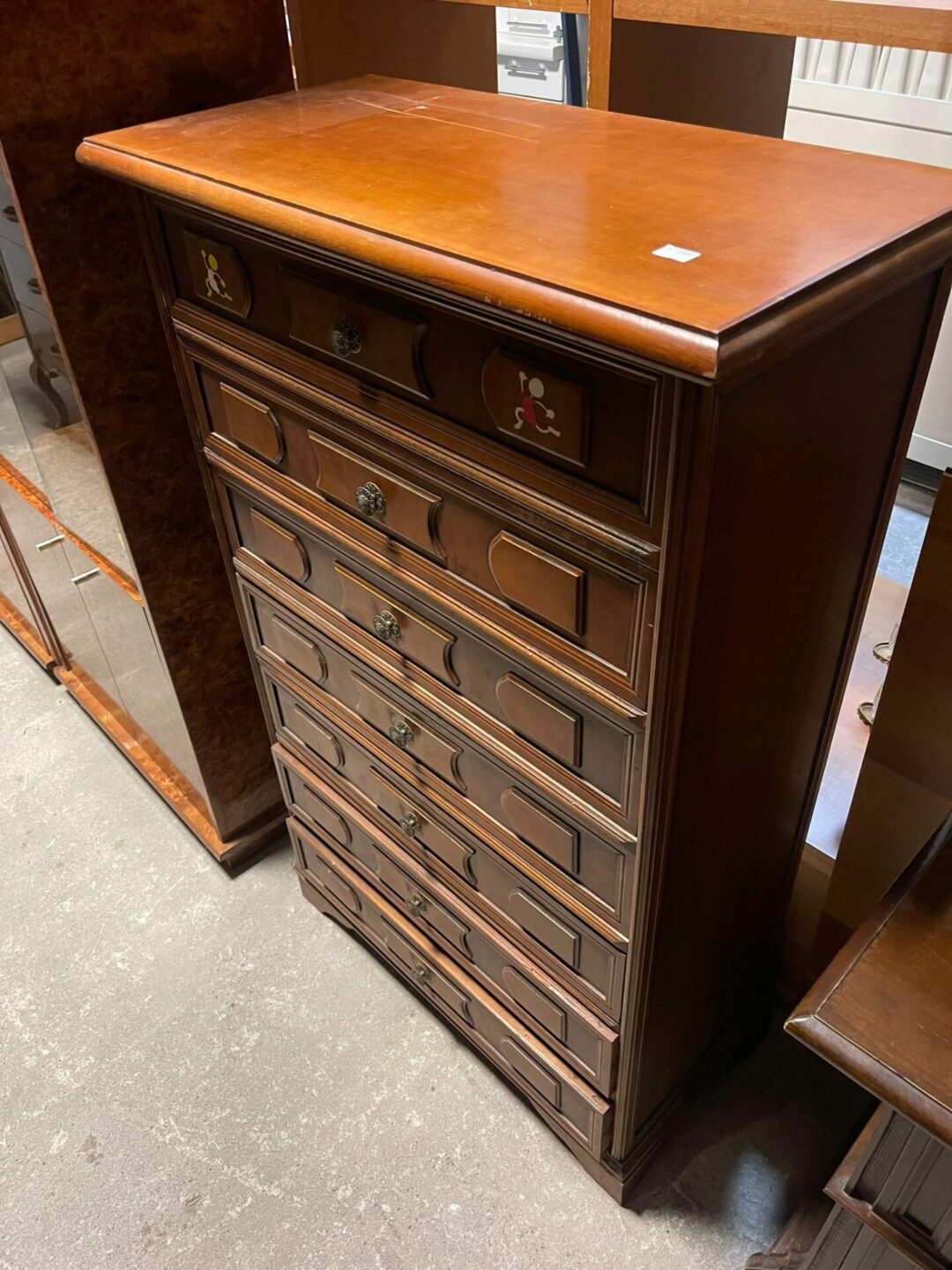 Cassettiera in legno con 7 cassetti S 1798