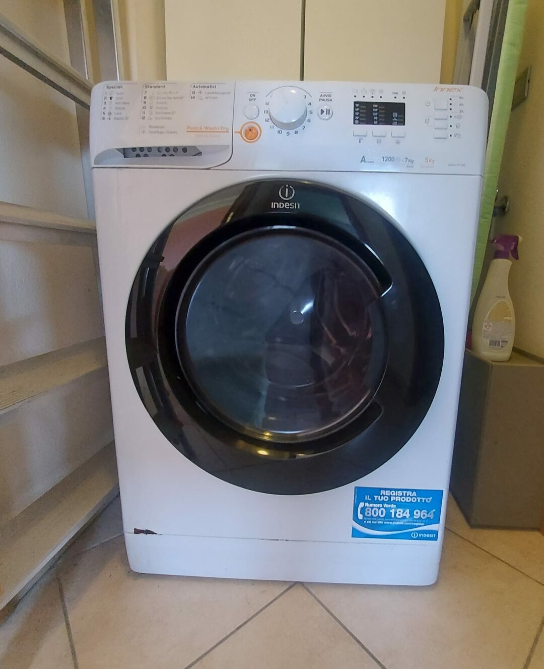 Lavasciuga indesit USATO GARANTITO 1200 giri 7+5kg classe A S 1841 c.v. art.142