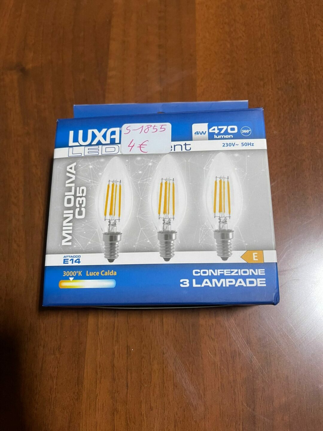 Set 3 lampadine nuove 3000k luce calda S 1855
