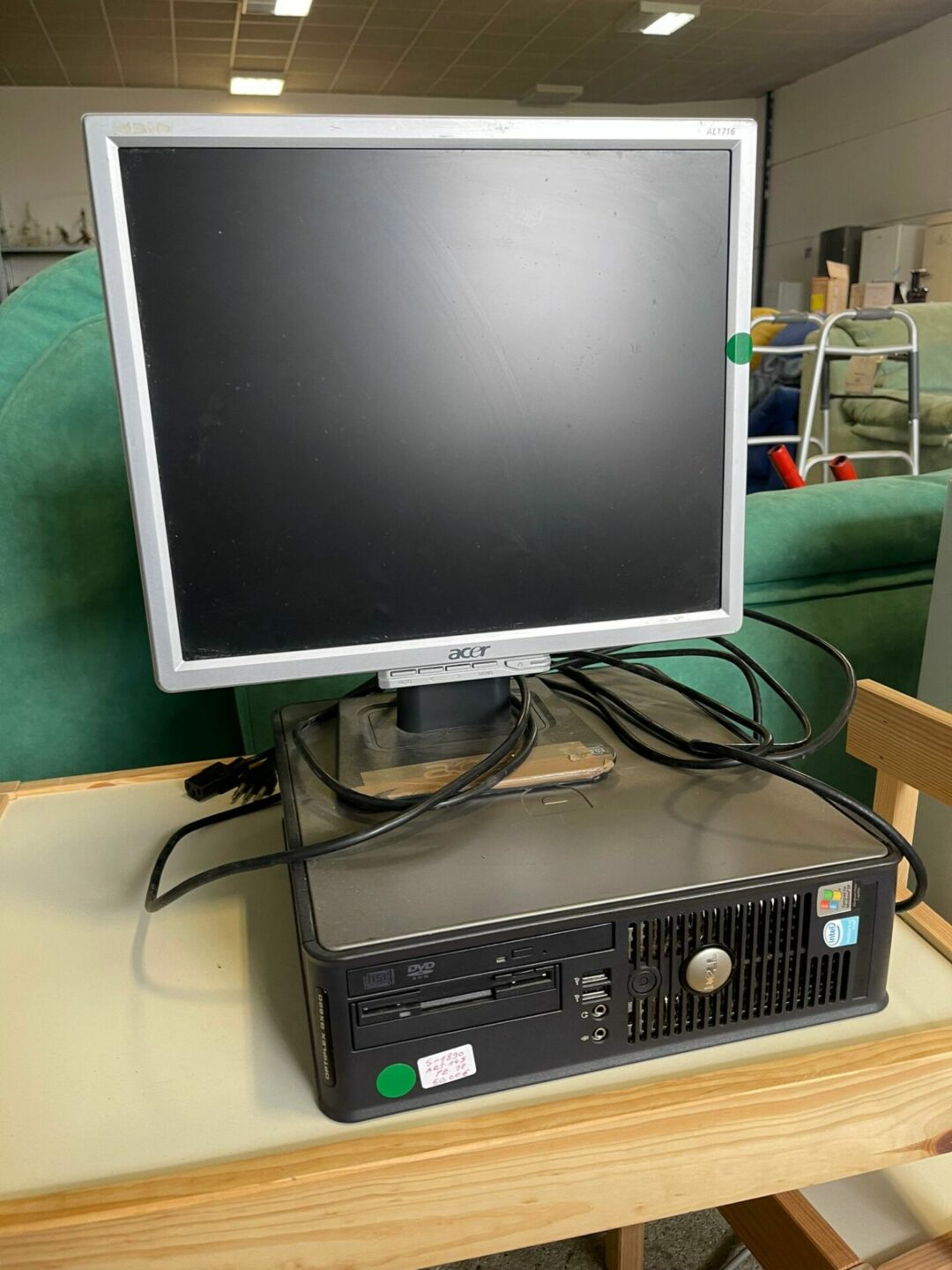 Computer fisso dell con monitor acer c.v. Art.145 S 1890