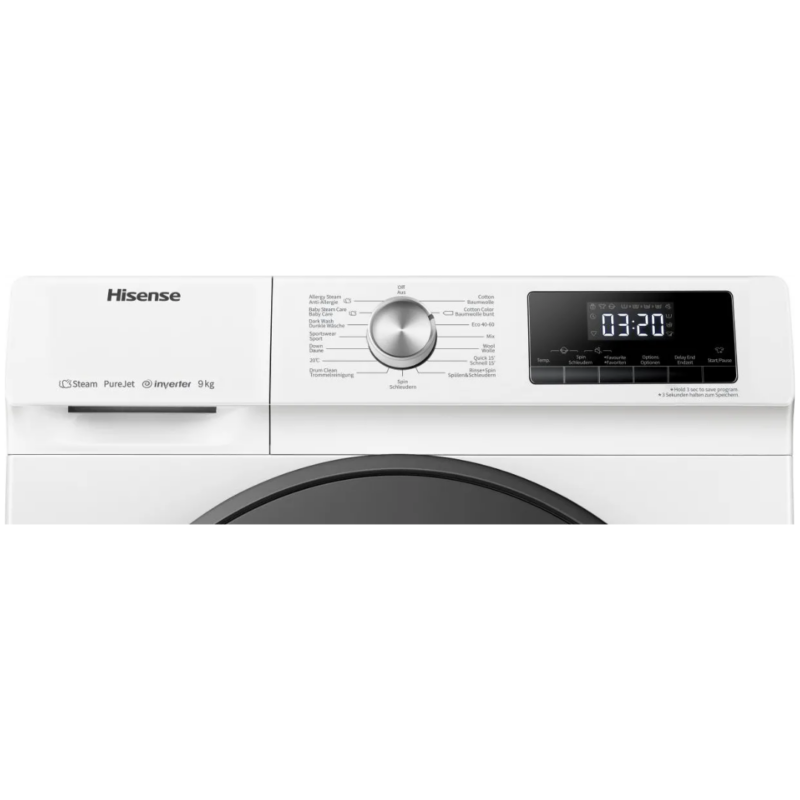 Lavatrice Hisense 9 Kg Classe A Inverter 1400 giri - WFQA9014EV - immagine 5