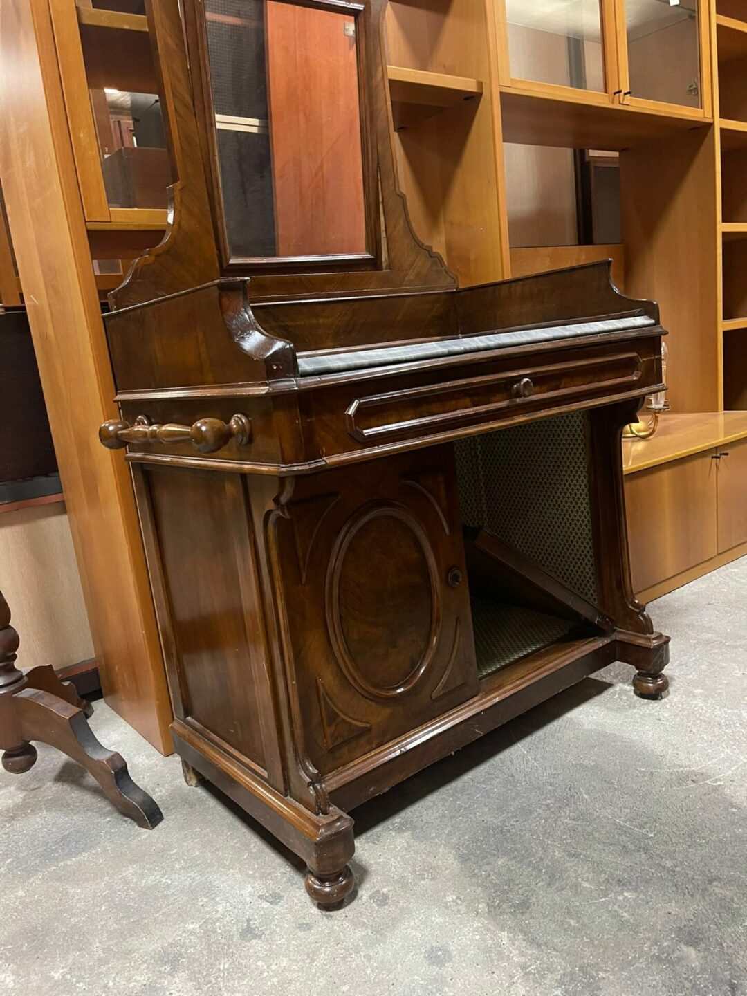Credenza - comò - pettiniera antica fine 900 S 1940 - immagine 3
