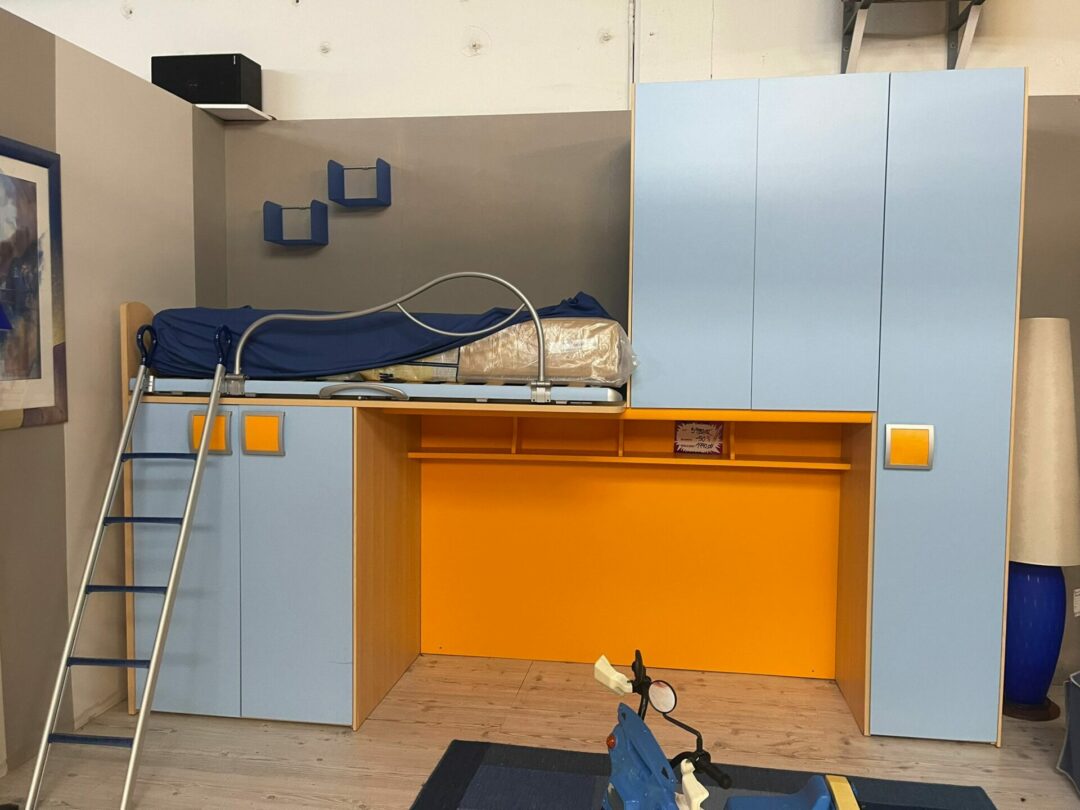 Cameretta a ponte per bambini con due posti letto S 2031 - immagine 3