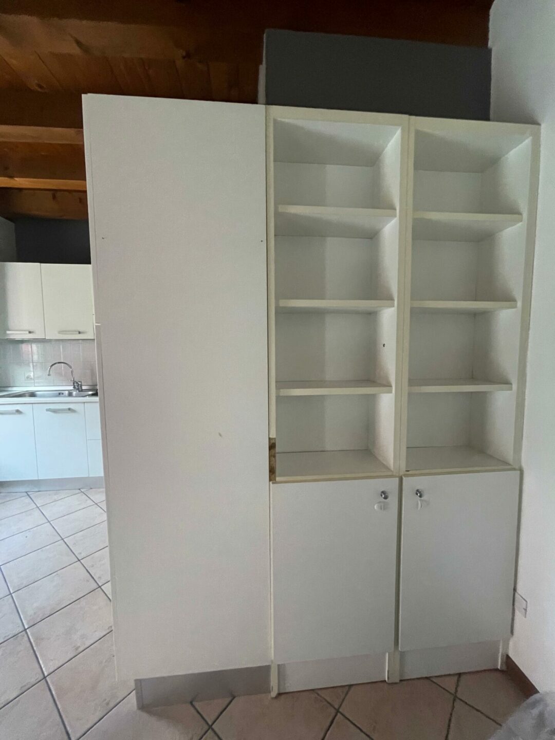 Mobile cucina bianca completa di frigorifero e lavastoviglie S 2675 - immagine 4