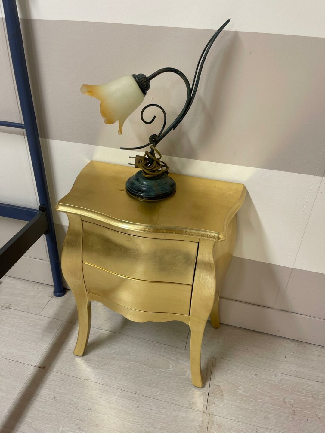 Set gruppo foglia oro comò e 2 comodini S 2060 - immagine 6
