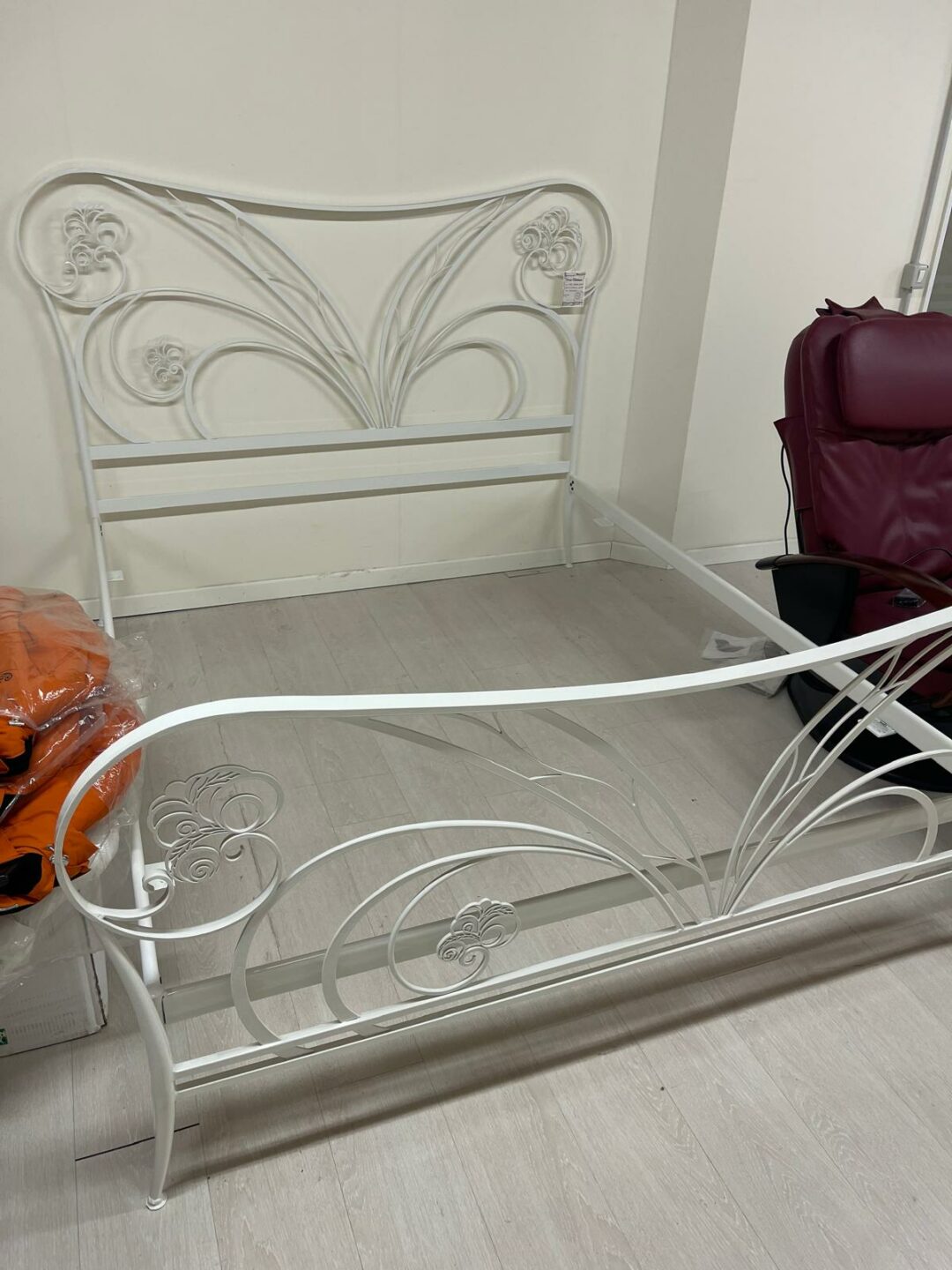 Letto in ferro battuto matrimoniale sabrina bianco S 2121 - immagine 2