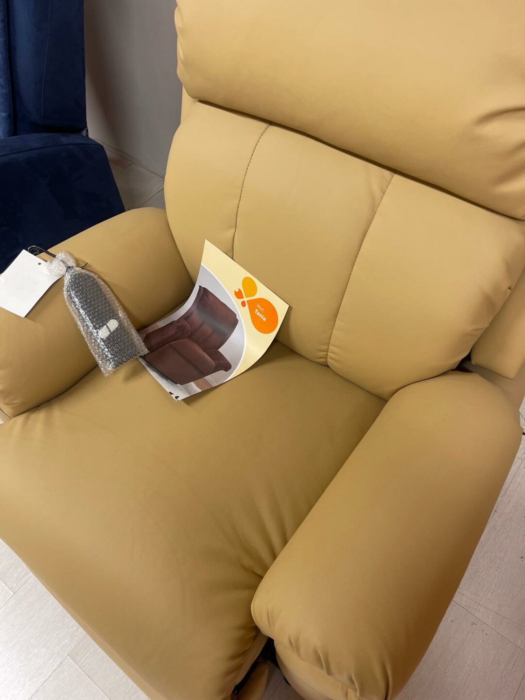 Poltrona relax tania beige in ecopelle S 2130 - immagine 3