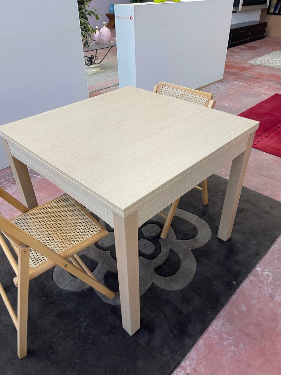 Tavolo 90x90 (aperto 180) in rovere naturale S 2381 - immagine 2