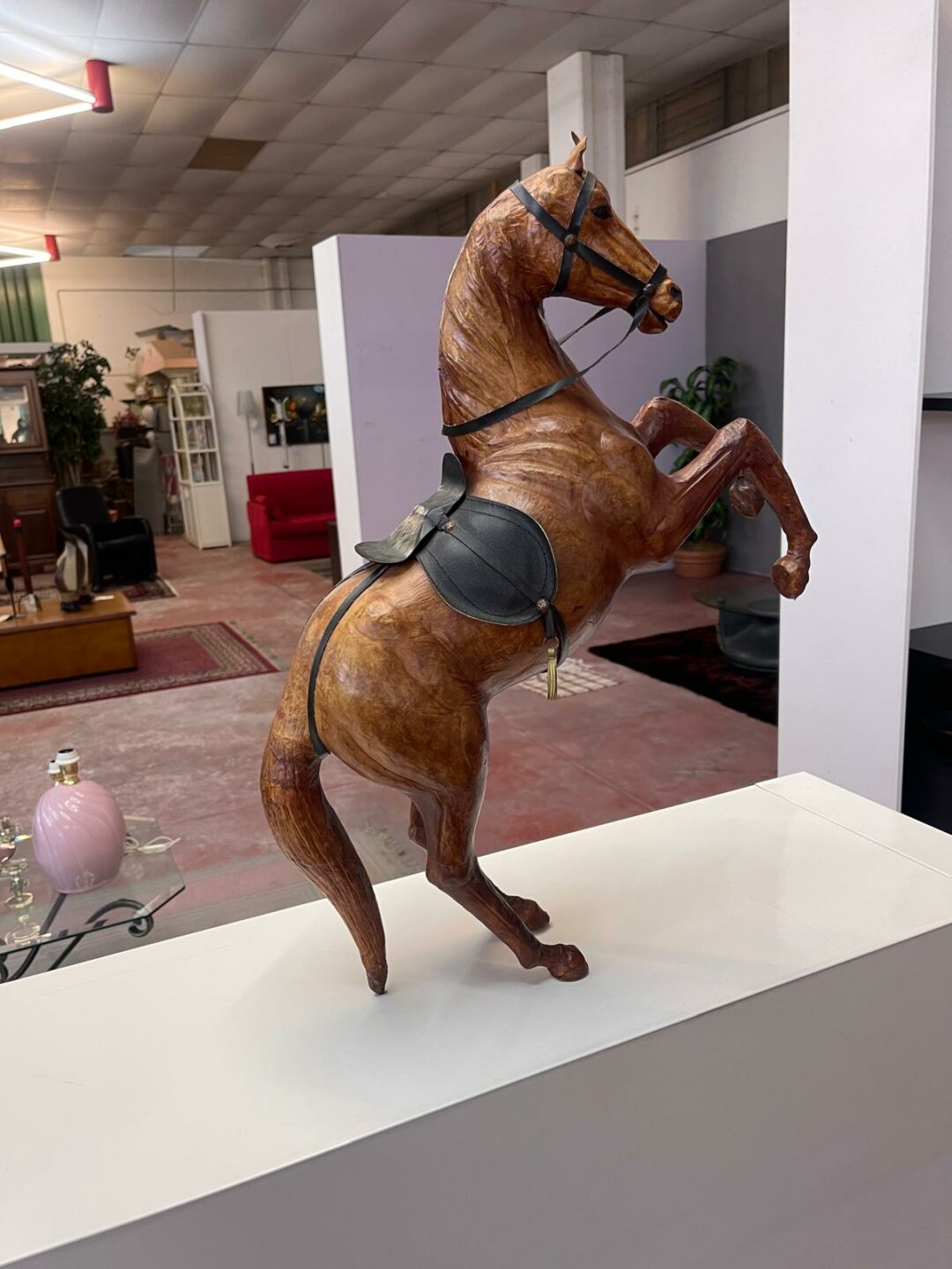Cavallo rampante scultura artigianale S 2386