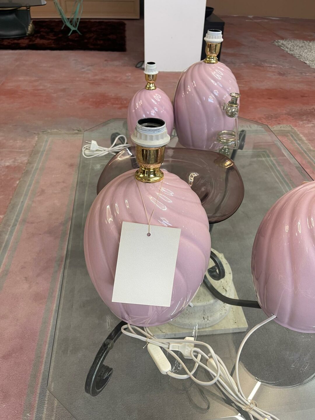Lampada in ceramica rosa S 2391 - immagine 2