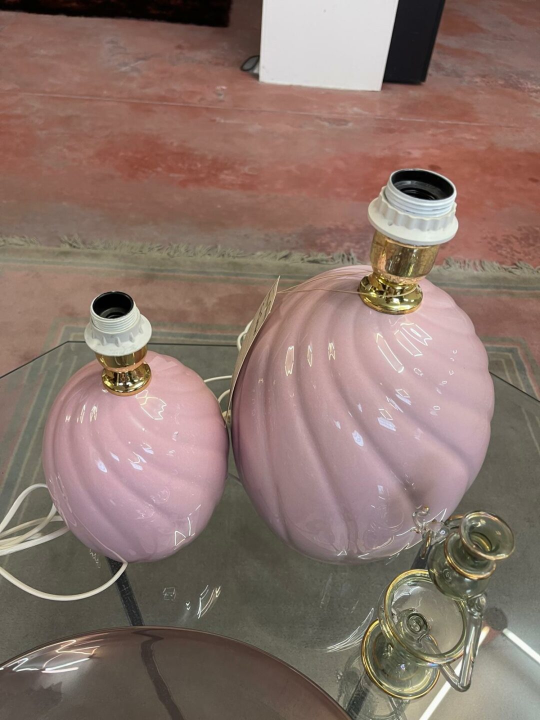 Lampada in ceramica rosa S 2391 - immagine 3