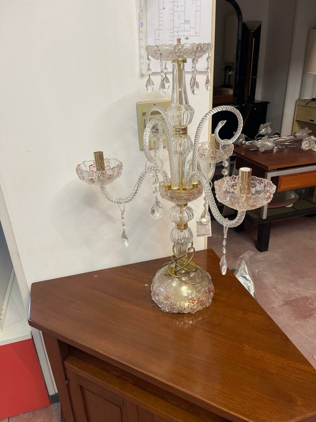 Lampada da comò vetro murano S 2465