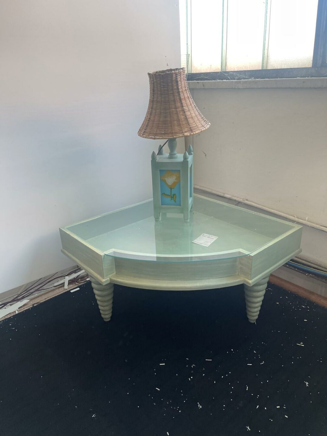 Tavolino basso con lampadario da tavola S 2519