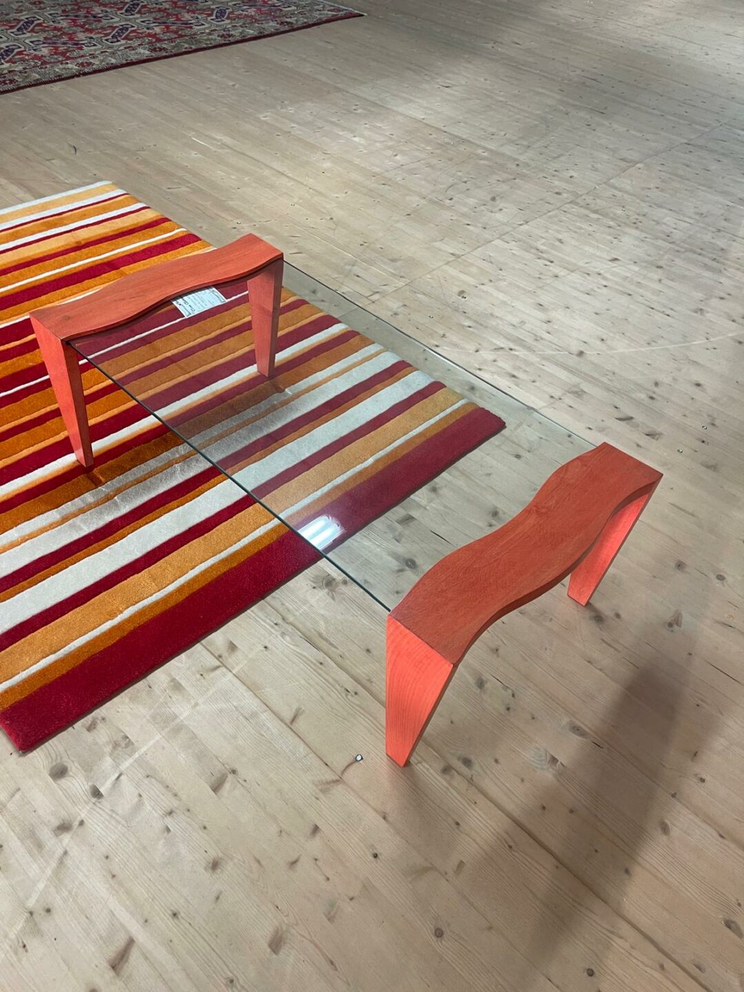 Tavolino rettangolare in vetro e legno S 2610 - immagine 3