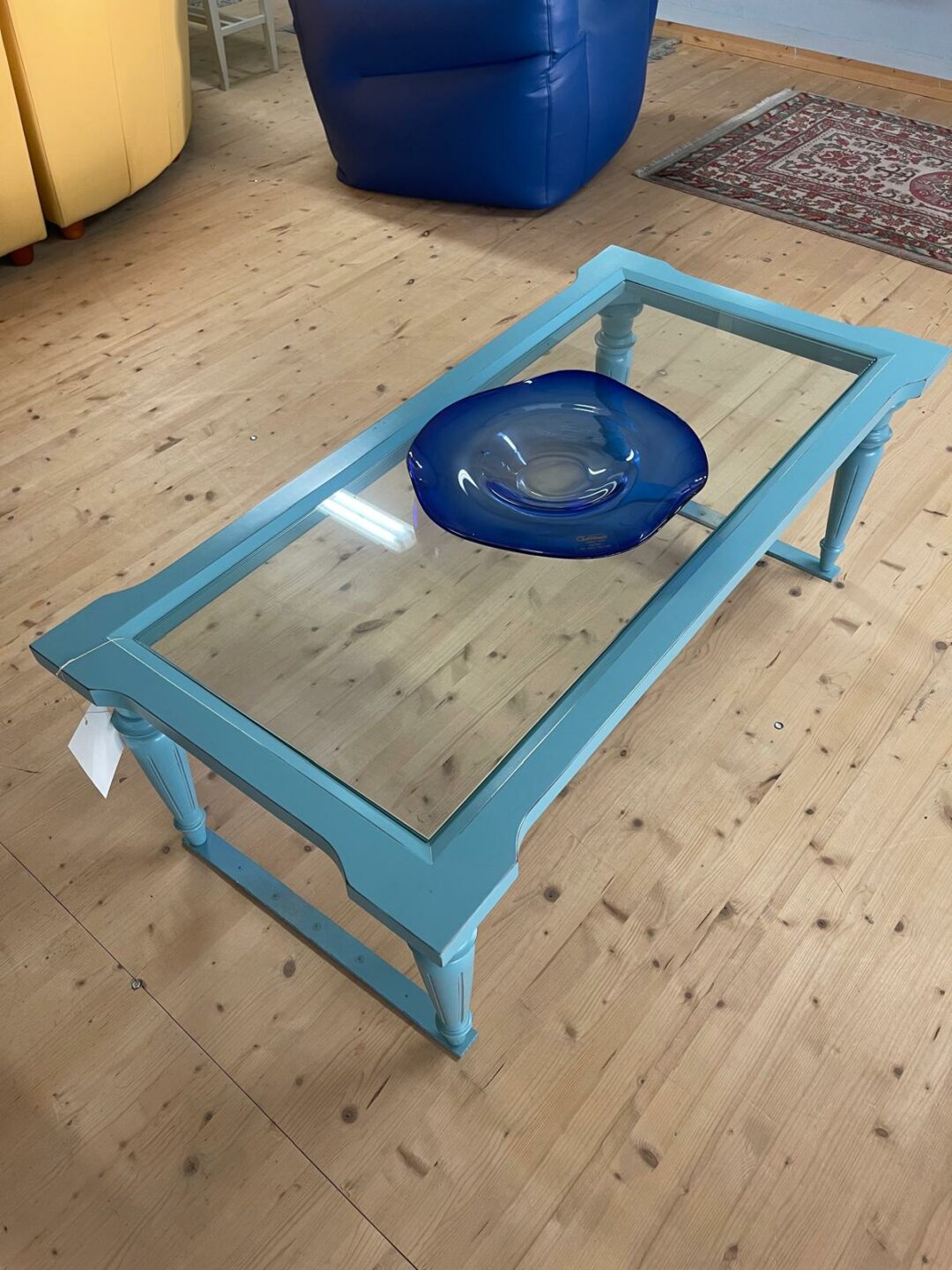 Tavolino azzurro laccato vetro S 2621 - immagine 2