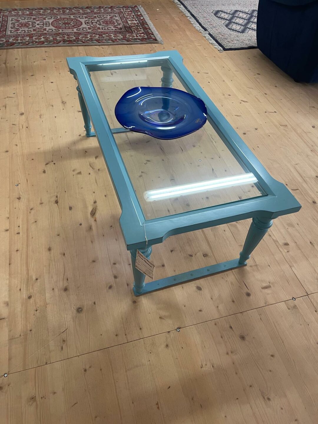 Tavolino azzurro laccato vetro S 2621 - immagine 3
